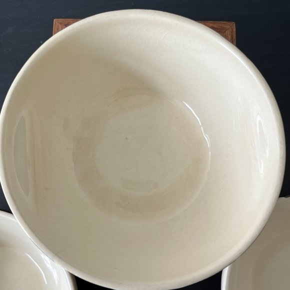 Purinton Pottery Brown Intaglio Cereal Bowls // Set of 4 // Vintage 1950s - Picture 4 of 7